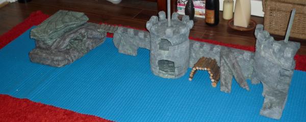 Our castle just before we put it into the vivarium